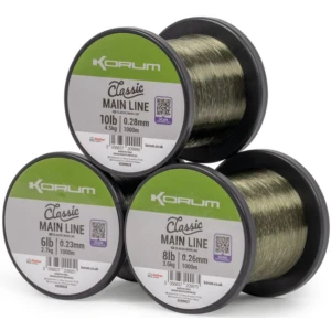 Fir Monofilament KORUM Classic Main Line, 10lb-4.5kg, 0.28mm, 1000m