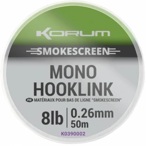 Fir Monofilament KORUM SmokeScreen Mono Hooklink, 2.72kg-6lbs, 0.23mm, 50m