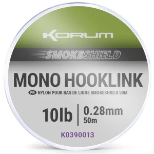 Fir Monofilament KORUM Smokeshield Mono Hooklink, 12lbs/5.40kg, 0.30mm, 50m 