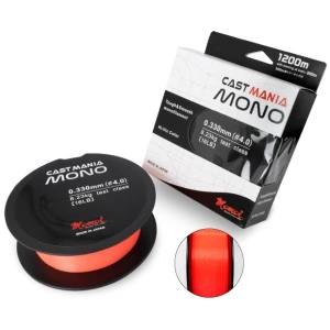Fir Monofilament MOMOI Cast Mania Mono, Flash Orange, 0.405mm, 11.94kg, 1200m