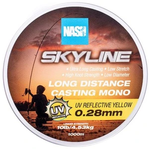 Fir Monofilament Nash Extra Skyline Mono, UV Yellow, 6.80kg, 15lbs, 0.35mm, 1000m Fir Monofilament Nash Extra Skyline Mono, UV Yellow, 6.80kg, 15lbs, 0.35mm, 1000m
