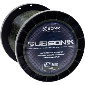 Fir Monofilament SONIK Subsonik Green, 3000m, 6.80kg, 0.31mm