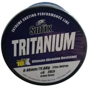 Fir Monofilament Sufix Tritanium, Camo Green, 6.80kg-15lbs, 0.30mm, 1365m