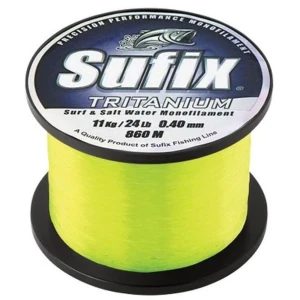 Fir Monofilament Sufix Tritanium, Neon Chartreuse, 9kg-20lbs, 0.37mm, 895m