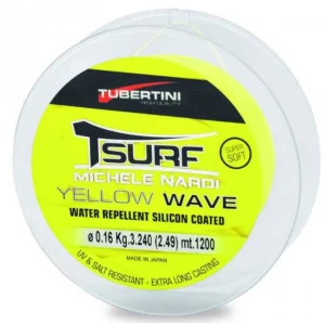 Fir Monofilament TUBERTINI T-Surf Yellow, 7.74kg, 0.30mm, 1200m