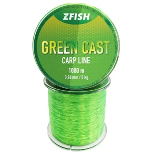 Fir Monofilament Zfish Green Cast Carp Line, Green, 9.5kg, 0.28mm, 1000m Fir Monofilament Zfish Green Cast Carp Line, Green, 9.5kg, 0.28mm, 1000m