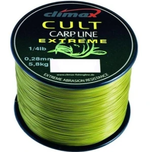 Fir monofilament Climax CULT CRAP EXTREME 1000m 0.30mm 7.10kg Matt Olive