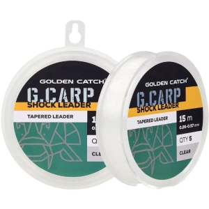 Fir Inaintas Conic GOLDEN CATCH G.Carp Shock Tapered Leaders, 5x15m, 5seg, 75m