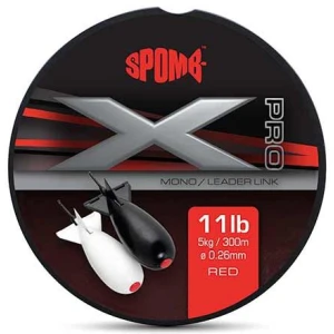 Fir Monofilament SPOMB X Pro Mono Red, 5kg-11lbs, 0.26mm, 300m Fir Monofilament SPOMB X Pro Mono Red, 5kg-11lbs, 0.26mm, 300m
