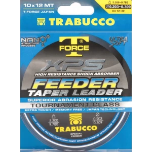 Fir TRABUCCO T-Force Xps Feeder Taper Leader, 0.255-0.354mm, 10x12m, 7.950Kg