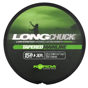Fir inaintas Monofilament KORDA LongChuck Tapered Mainline Green, 300m, 10-30lb/0.27-0.47mm