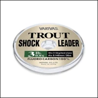 FIR MONOFILAMENT VARIVAS TROUT SHOCKLEADER FLUOROCARBON 30M 0.128MM 2LB