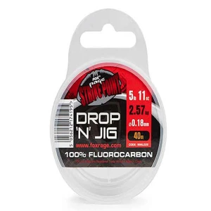 Fir Fluorocarbon Fox Rage Strike Point Drop N Jig Clear 6.8lb/3.08kg, 0.2mm, 40m  Fir Fluorocarbon Fox Rage Strike Point Drop N Jig Clear 6.8lb/3.08kg, 0.2mm, 40m