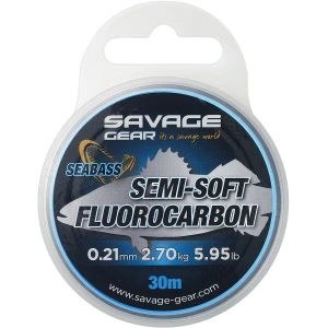 Fir Fluorocarbon SAVAGE GEAR Semi Soft Sea Bass Clear, 3.66kg, 0.25mm, 30m