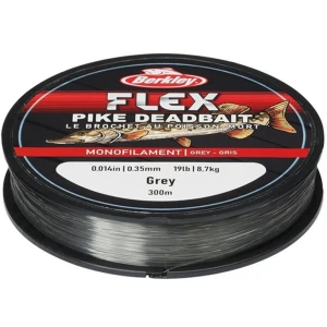 Fir Monofilament BERKLEY Flex Pike Deadbait, 300m, 0.30mm, 6.80kg Fir Monofilament BERKLEY Flex Pike Deadbait, 300m, 0.30mm, 6.80kg