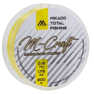 Fir Monofilament MIKADO M-Craft, Yellow, 1.35kg, 0.10mm, 200m