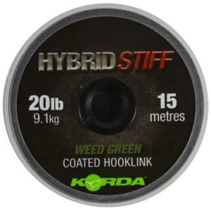 FIR TEXTIL KORDA CU CAMASA STIFF HYBRID COATED BRAID 20LBS WEED GREEN 15M