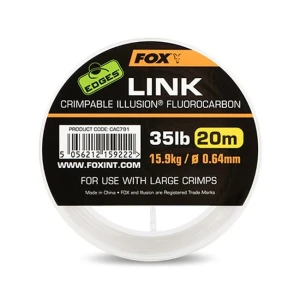 Fir Fluorocarbon Fox Edges Link Crimpable Illusion 20m 0.64/35lbs Fir Fluorocarbon Fox Edges Link Crimpable Illusion 20m 0.64/35lbs