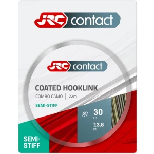 Fir Textil JRC Contact Coated Hooklink Semi Stiff, Camo, 11.3kg, 25lbs, 22m