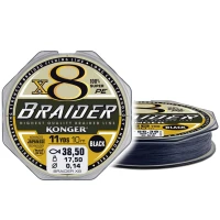 Fir Textil Konger Rigging Line Braider X8 Black, 10m, 0.12mm, 11.8kg  Fir Textil Konger Rigging Line Braider X8 Black, 10m, 0.12mm, 11.8kg