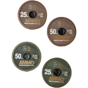 Fir Textil ONE MORE CAST Tackle Ammo Camo Braided Hooklink, Weed-Silt, 25lbs-11.30kg , 20m