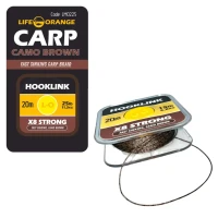 Fir Textil Orange Hooklink X8 Camo Brown, 20lb, 20m Fir Textil Orange Hooklink X8 Camo Brown, 20lb, 20m