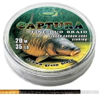 KATRAN Duo braided hook links CAPTURA 20Lb 20 M/20Lb/20 M/brown green black
