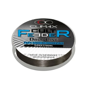 FIR TEXTIL CLIMAX CULT FAST SINKING FEEDER DROPLINK 10M DARK GREY 0.24mm 11.8kg FIR TEXTIL CLIMAX CULT FAST SINKING FEEDER DROPLINK 10M DARK GREY 0.24mm 11.8kg