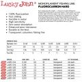 Fir Fluorocarbon Lucky John Hard Transparent 30m 0.18mm 2.6kg Fir Fluorocarbon Lucky John Hard Transparent 30m 0.18mm 2.6kg