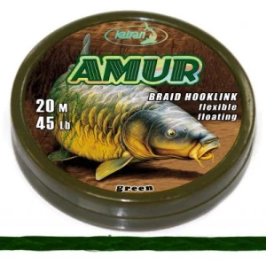 KATRAN Braided hook links AMUR 45Lb 20 M/45Lb/20 M/green
