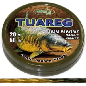 KATRAN Braided hook links TUAREG 30Lb 20 M/30Lb/20 M/camo brown black