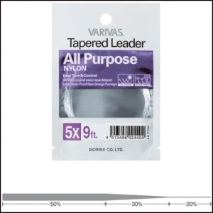 INAINTAS MONOFILAMENT VARIVAS FLY LAKE RETRIEVE FLUORO 14FT/4.27m 4X