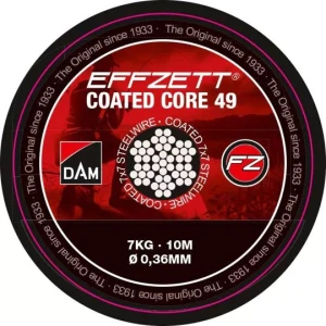 Fir DAM Effzett Coated Core49 Steeltrace 7X7 Brown, 0.69mm, 20kg, 10m