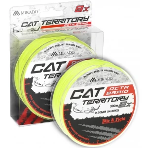 Fir Textil MIKADO Cat Territory Octa Braid, Fluo Yellow, 0.50mm, 53.3kg, 300m