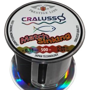 Fir Monofilament Scufundator Cralusso Match Sinking 500m 0.18mm 3.31kg  Fir Monofilament Scufundator Cralusso Match Sinking 500m 0.18mm 3.31kg