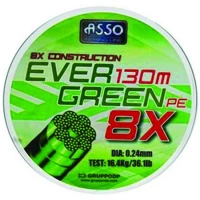 Fir ASSO Evergreen PE 8X Verde 0.24mm 130m