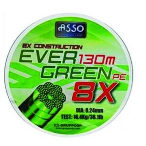 Fir ASSO Evergreen PE 8X Verde 0.20mm 130m Fir ASSO Evergreen PE 8X Verde 0.20mm 130m