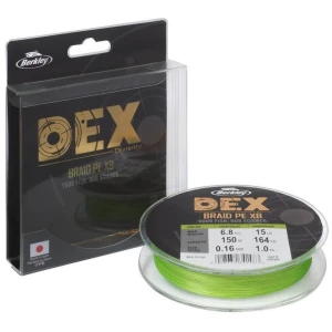 Fir BERKLEY DEX Braid X8, Chartreuse, 7.9kg, 0.10mm, 300m Fir BERKLEY DEX Braid X8, Chartreuse, 7.9kg, 0.10mm, 300m