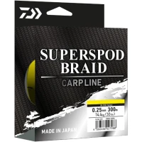 Fir Textil Daiwa Superspod 4xbraid, Galben, 0.25mm, 14.50kg, 300m