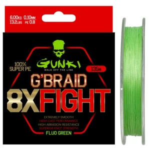 Fir Textil GUNKI G Braid 8X Fighting, 9.5kg, 0.15mm, 135m