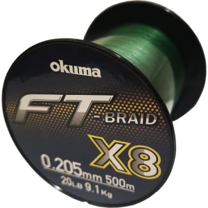 Fir Textil Okuma FT Braid X8 Green 500m 0.26mm 13.60kg