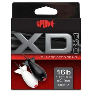 Fir Textil SPOMB  XD Pro Braid Grey 8+1, 0.18mm, 24lbs-10.9kg, 300m