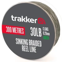 Fir Textil TRAKKER Sinking Braid Reel Line, Green, 0.29mm, 30lb/13.60kg, 300m