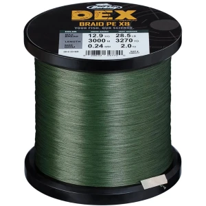 Fir TextilBERKLEY DEX Braid x8, 3000m, Moss Green, 0.12mm, 9kg Fir TextilBERKLEY DEX Braid x8, 3000m, Moss Green, 0.12mm, 9kg