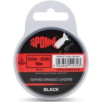 Inaintas Textil Fox Spomb Tapered Braided Leaders Black, 3x10m, 0.38mm-0.20mm / 50lbs-20lbs