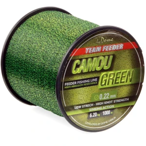 Fir Monofilament TEAM FEEDER By Dome Camo Green, 12.80kg, 0.30mm, 1000m
