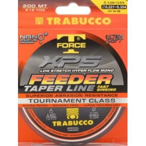 Fir TRABUCCO T-Force Xps Feeder Taper Line, 6.420kg, 0.221-0.354mm, 200m