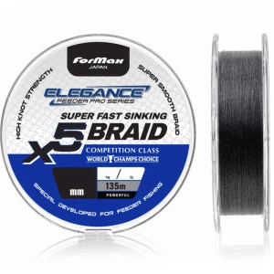 Fir Textil FORMAX Fast Sinking Braid, Black, 6.20kg, 0.08mm, 135m
