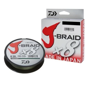 FIR TEXTIL DAIWA J-BRAID X8 VERDE 0.13MM 8,0KG 150M