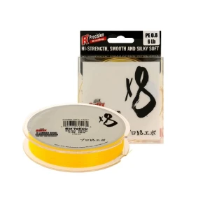 FIR TEXTIL SUFIX CARRIER BRAID X8 HOT YELLOW 135M 0.14MM FIR TEXTIL SUFIX CARRIER BRAID X8 HOT YELLOW 135M 0.14MM